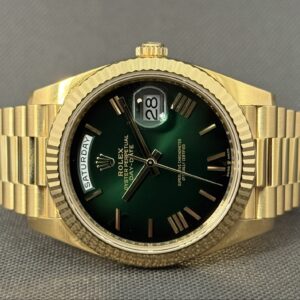 Rolex Day-Date 40 Green ombré 228238 12/2024 NEW